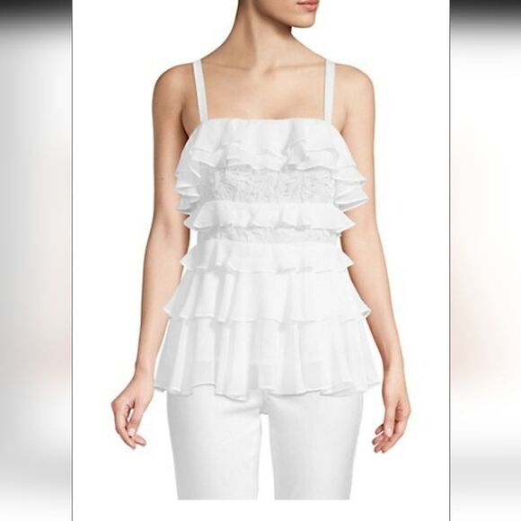 Lilly Pulitzer Olive Top In Resort White Size 8 New - Picture 1 of 11